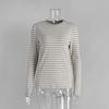 New Striped Long-sleeve 2026 Commuter Slim-fit Round-neck Base Shirt for Women, Casual T-shirt