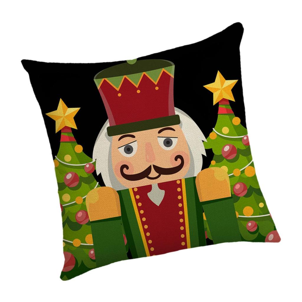 Christmas Pillowcase Nutcracker Design Home Decoration Christmas Pillow Cover for Couch Winter Hotel Bedroom Sofa Pillowcase