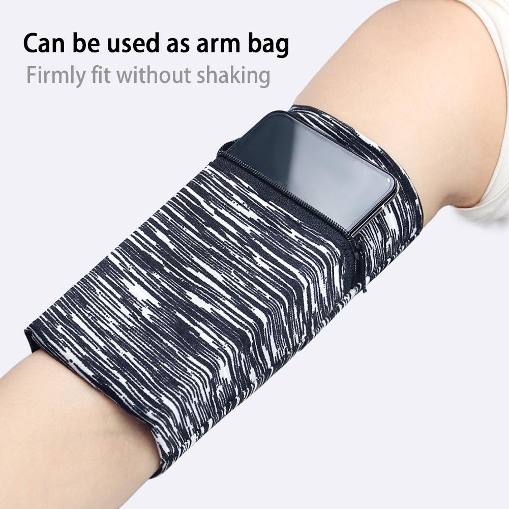 Zipper Running Bag Wrist Wallet Pouch Wrist Bag Basketball Yoga Wristband Sweatband Sports Arm Bag for Key Card Storage Case
