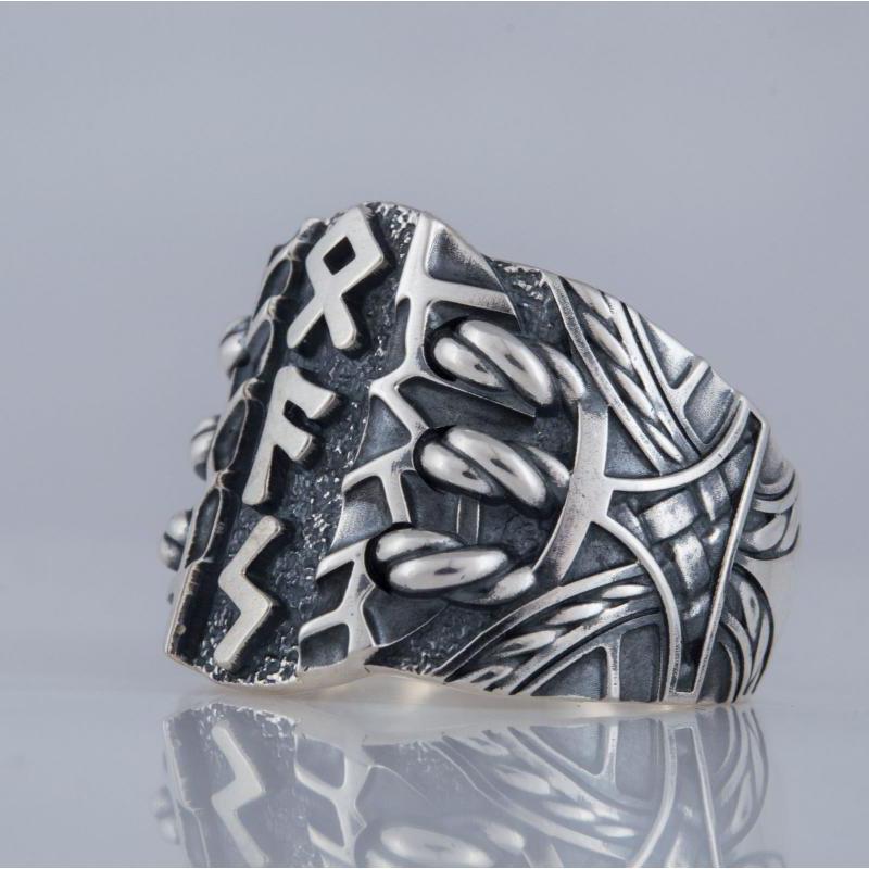 Stainless steel Odin Norse Viking Amulet Rune Fashion MEN and women fashion words RETRO Rings Jewelry