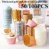 50/100 Pcs Small Mini Pack Muffins Cup Paper Cupcake Wrappers Baking Cups Cases Muffin Boxes DIY Cake Tools Kitchen Baking Supplies