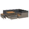 Garden Sofa Set with Cushions 12 Pcs Grey