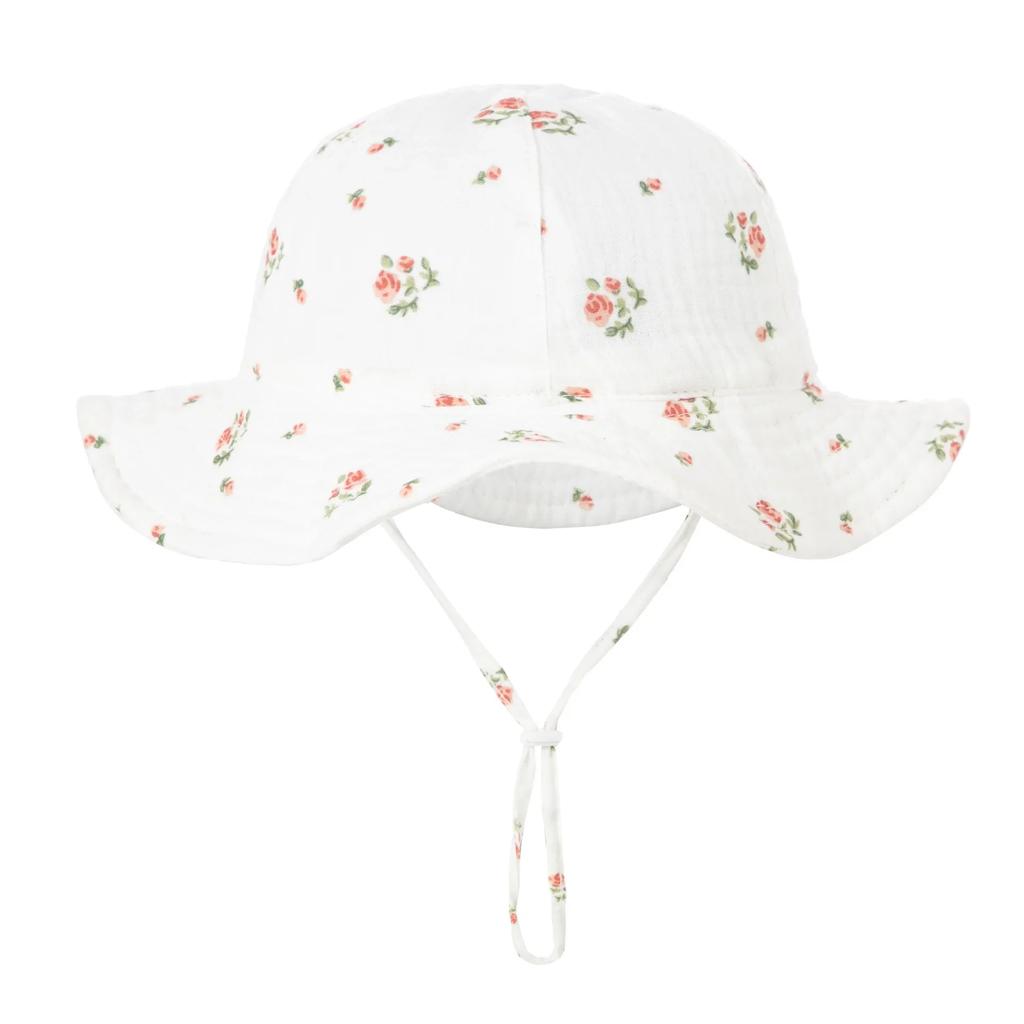 Accessories Kids Summer Autumn Baby Fisherman's Hat Solid Prints Muslin Cotton Panama Girls Hat Beach Infant Sun Protection Cap