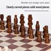 Zhiduo Star Magnetic Solid Wood Chess Set with Folding Board and Black & White Pieces