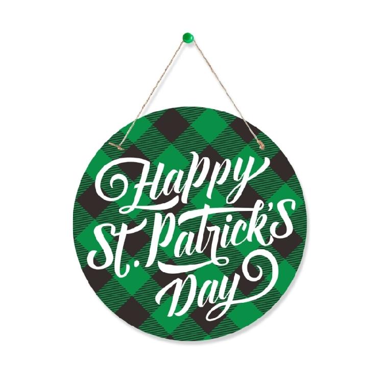 Bright Colored Luck Leaves Porch Sign Welcome Door Sign Perfect for Patrick's Day Event Seasonal Decoration