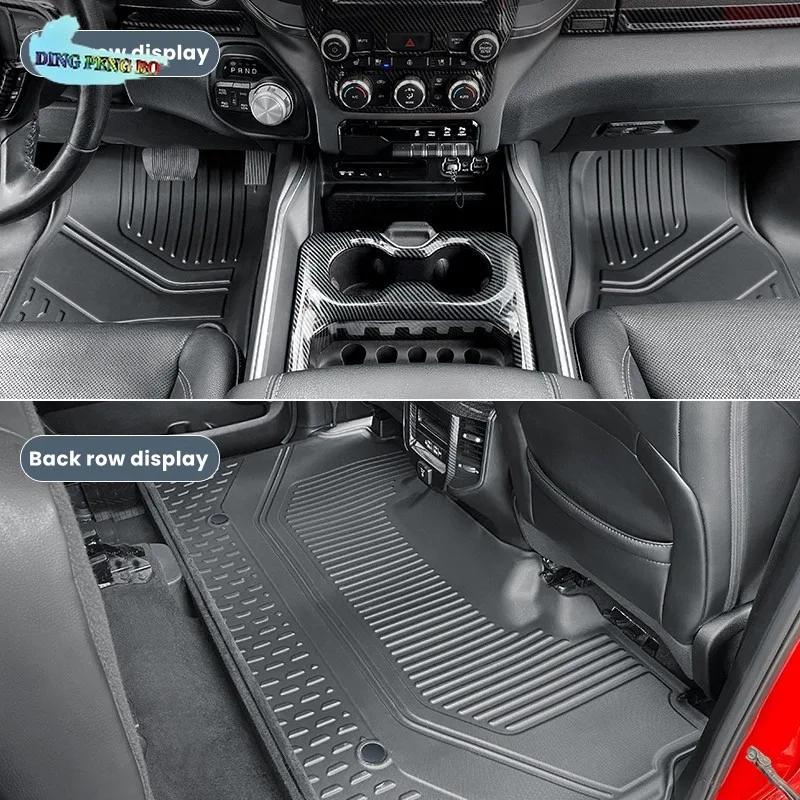 TPE Car Trunk Mat for Dodge RAM 1500 2019-2023 All-Weather Anti-Slip Cargo Liner Floor Mats - Rear Pad Dirty-Proof