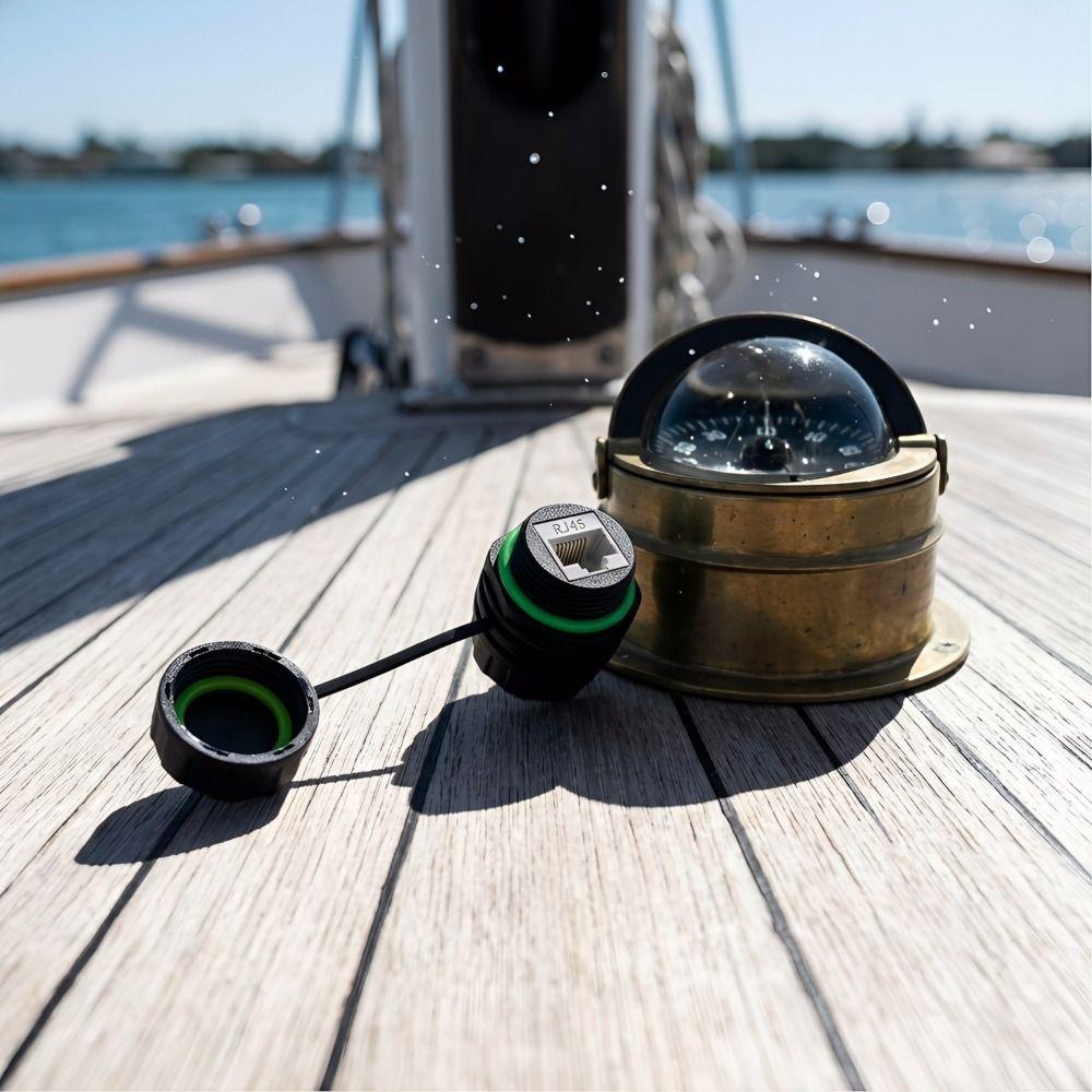 Shielded Panel Mount Ethernet Adapter 8 Core Network Extension Cable  Network Installation