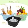 Multifunctional Foldable Face Ice Bath Bowl Silicone Built-in Ice Tray Portable Ice Basin Skincare Washbasin for Women Girls