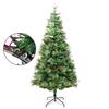 VidaXL Sapin de Noël Pré-éclairé et Pommes de Pin, Arbre de Noël avec LED, Décoration de Vacances, Ornement de Fête 3094558