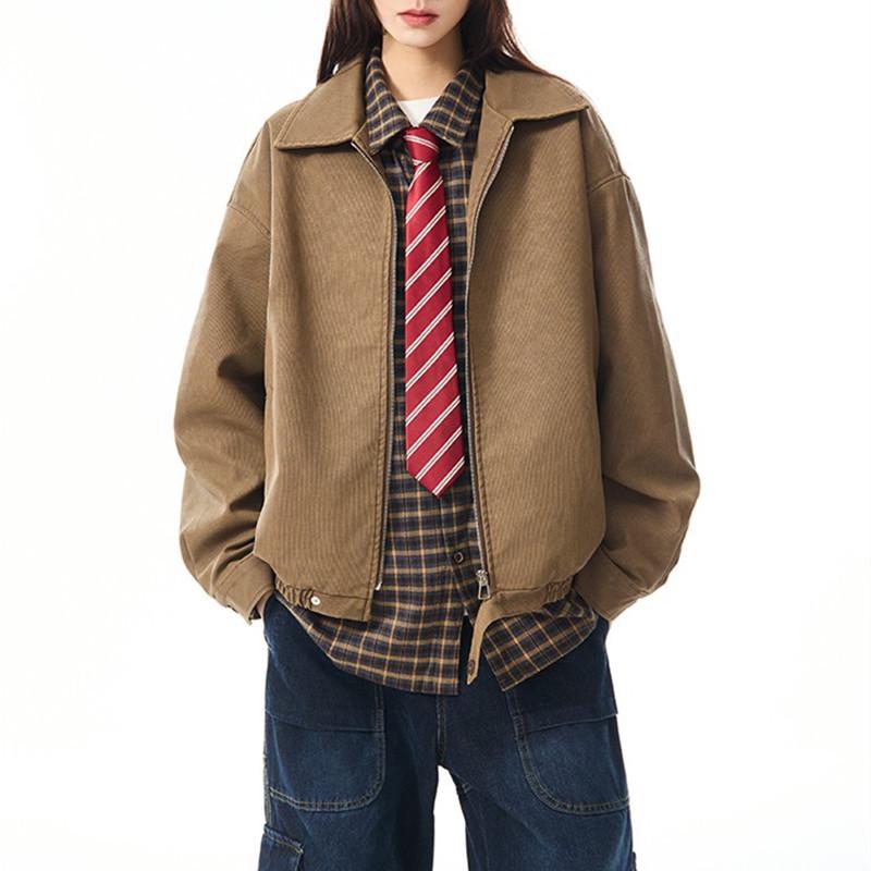 

Unisex Retro Barn Style Casual Lapel Jacket M чорний