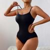 Women's Fashion New Backless Strapless Color Open Crotch Bodysuit Shapewear
