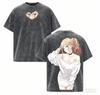 2026 My Dress-Up Darling Marin Kitagawa Double-Sided Printed Black Washed Loose Pure Cotton Casual Street Style Fan T-shirt