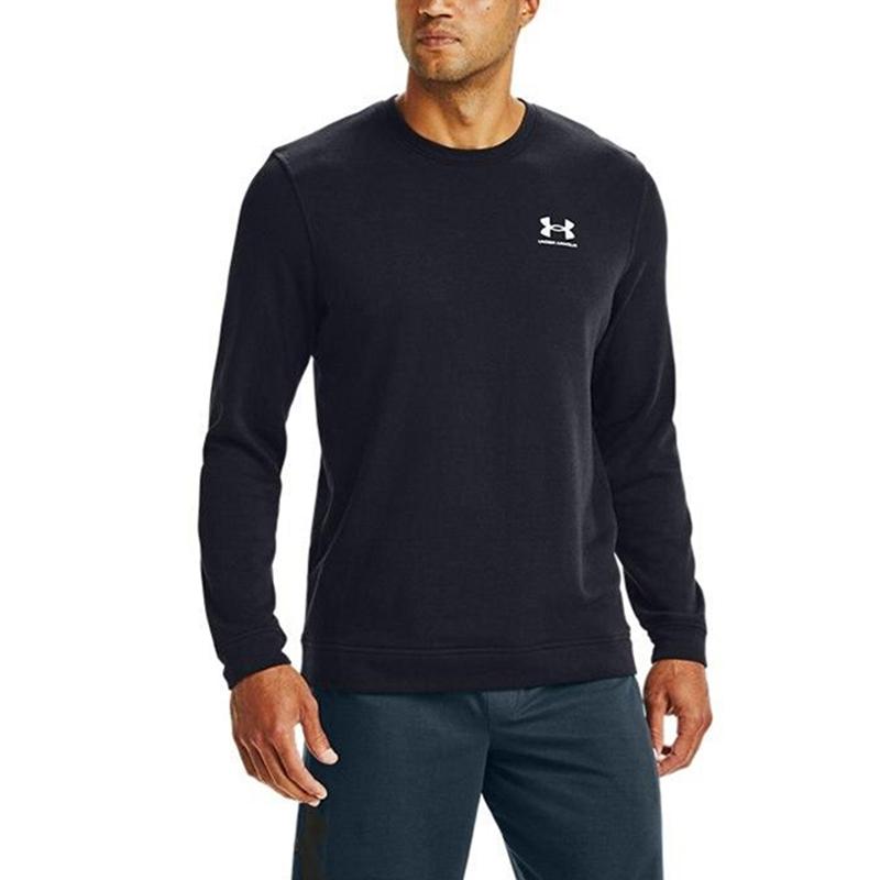 Under Armour Sportstyle Terry Training Crewneck Sweatshirt Men Sweatshirt Black 1360735-001