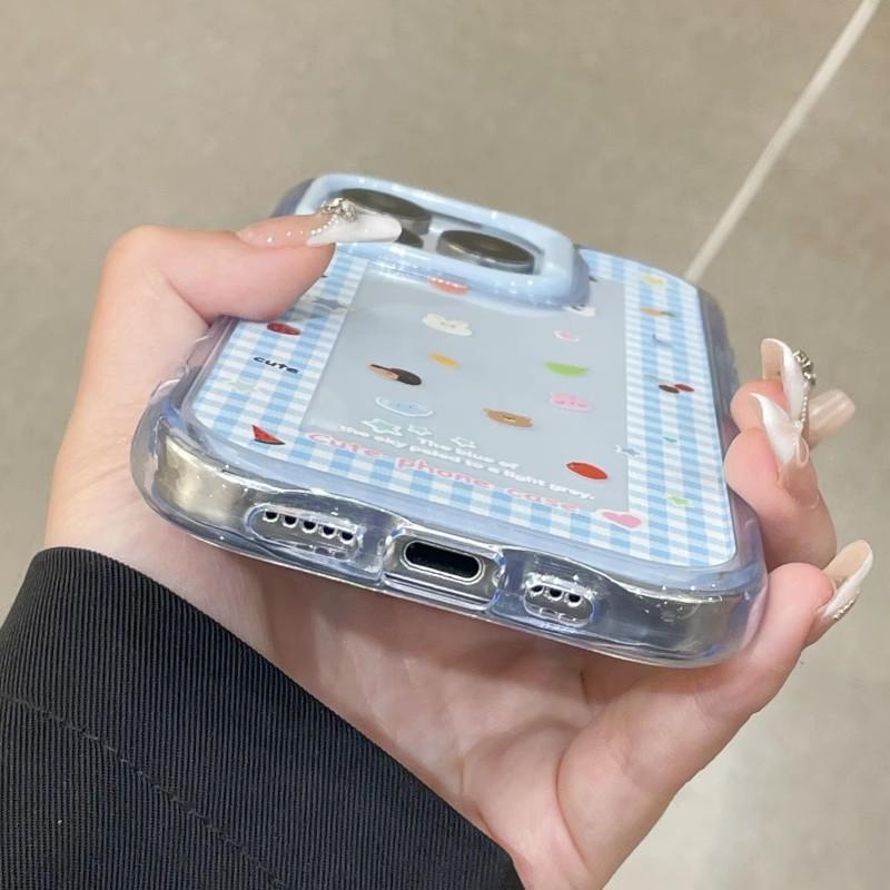 Glitter Stand for Apple 15 Phone Case for IPhone16promax Korean Style 16 Chain 13 Transparent