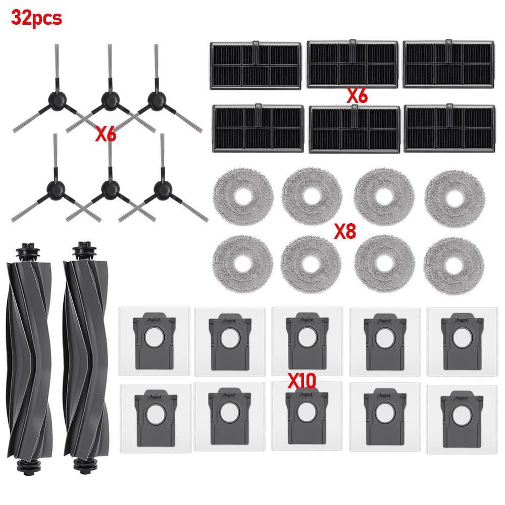 Per Dreame MOVA E40 Ultra Per MOVA E30 Ultra/Trouver E30 Ultra/L10s Pro Ultra Heat /X30 Ultra Filtro Spazzola Tricut Panno Mocio Sacchetto