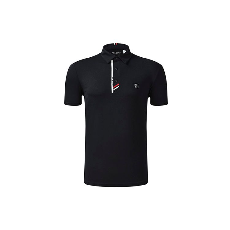 FILA SS22 Athletics Golf Logo Solid Color Knitted Short Sleeve Polo Shirt Men polo shirts Legendary-Blue A11M235153F-NV