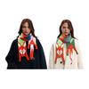 Women Scarf Cartoon Fox Design Faux Cashmere Soft Warm Scarf Autumn Winter Long Scarf Versatile Clothing Accessory