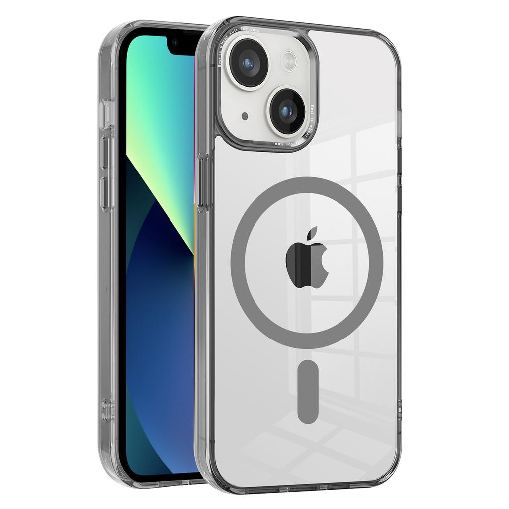 Magnetic Case Compatible with MagSafe for iPhone 14/13,Transparent PC+TPU Phone Back Cover