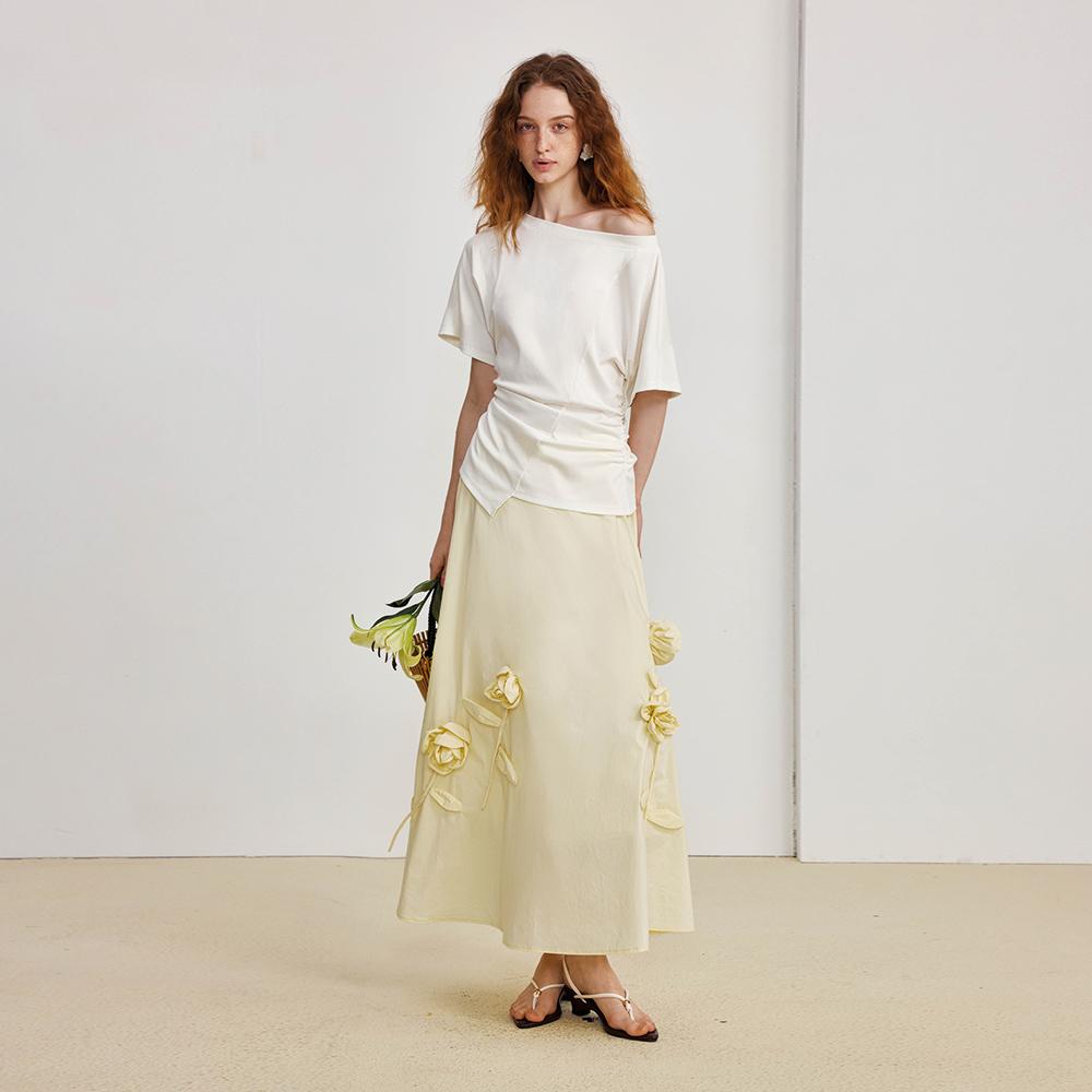 Waiwaiaiem Yy_Collar Irregular Waist Top