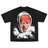 חולצת טי יוניסקס קצרה עם שרוולים קצרים של G DRAGON Big Fce S-5XL
