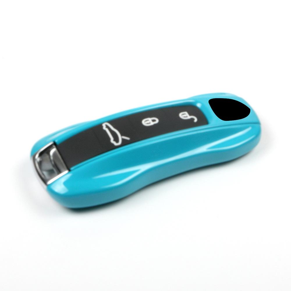 Porsche Key Shell for Cayenne, Macan, 911, Panamera, 718, Taycan - Miami Blue