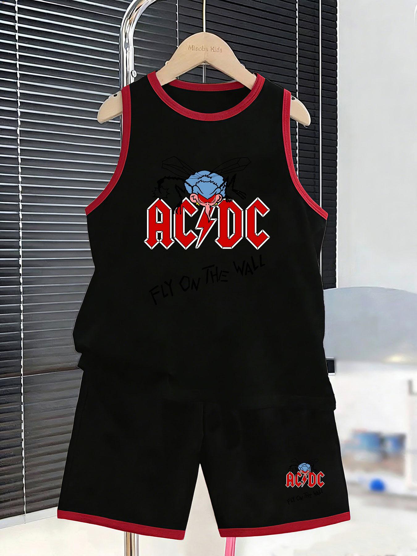Boys’ rock style 2-piece set. Trendy band prints, breathable fabric, loose fit for cool summer looks. 2-3Y чёрный