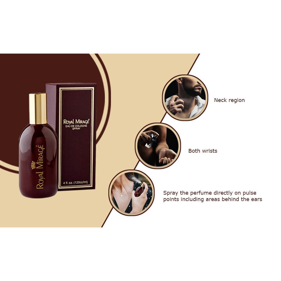 Royal Mirage Brown Eau de Cologne Classic - 120 ml from india JL184609809755