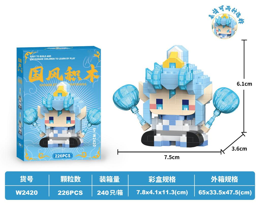 Nezha Bricks Construction Set Micro Building Blocks Children Toy Adult Particle Building Block China Mini Toys Decoration Home