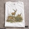 Deer Vintage 90s T Shirt, Retro Whitetail Buck Graphic Tee, Woodland Animal Botanical Top, Unisex Nature Lover Gift, Aesthetic Fawn Shirt