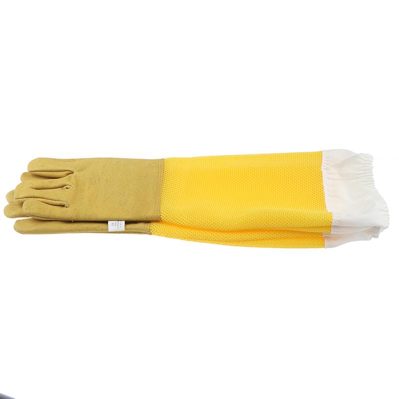 Gants d'apiculture en peau de chèvre, gants longs pour apiculteur ventilés