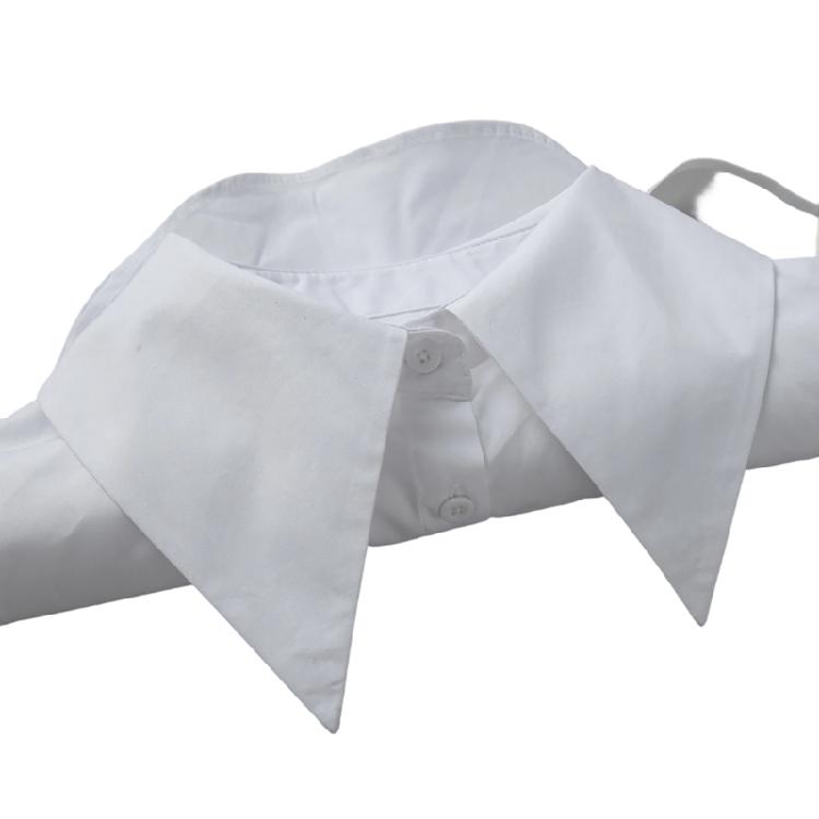 Women Shirt Collar Insert Accessory, Detachable Pointed Collar Panel with Button Front for Casual Daily Styling