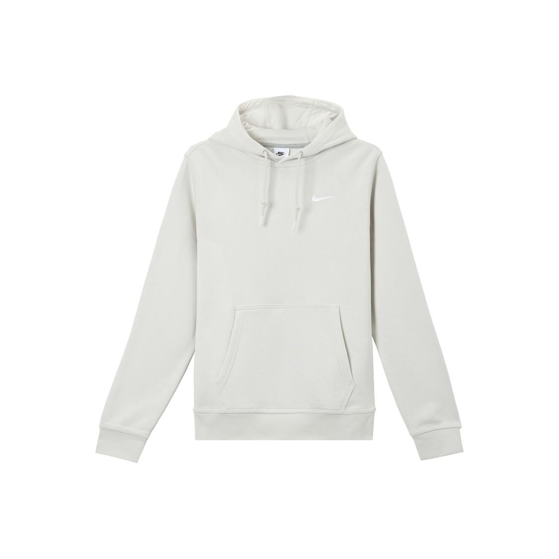 Nike Comfortable Casual Soft Fleece-Lined Warm Hooded Sweatshirt for Men White L