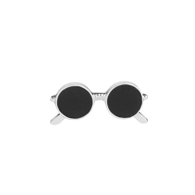 Nuevos Broches Esmaltados con Forma de Mini Gafas de Sol Dorados y Plateados Pines Metálicos de Verano para Mochila, Bolso, Ropa, Vestido Insignia