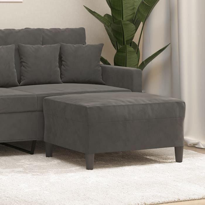 349318 vidaXL Footrest Dark Grey 70x55x41 Cm Velvet
