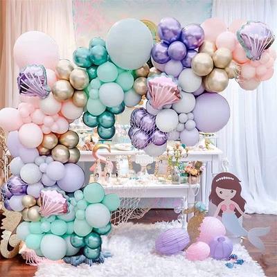 Mermaid Shell Ocean Theme Scene Arrangement Balloon Chain Package Latex Balloon Package