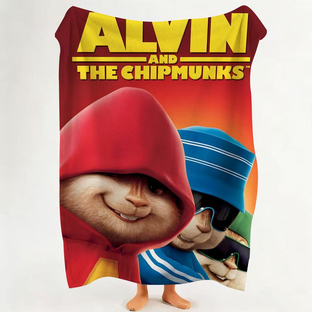Movie A Alvin A And T The C Chipmunks Throw Flannel Throw Blanket Suitable for Sofa,Living Room,Bedroom