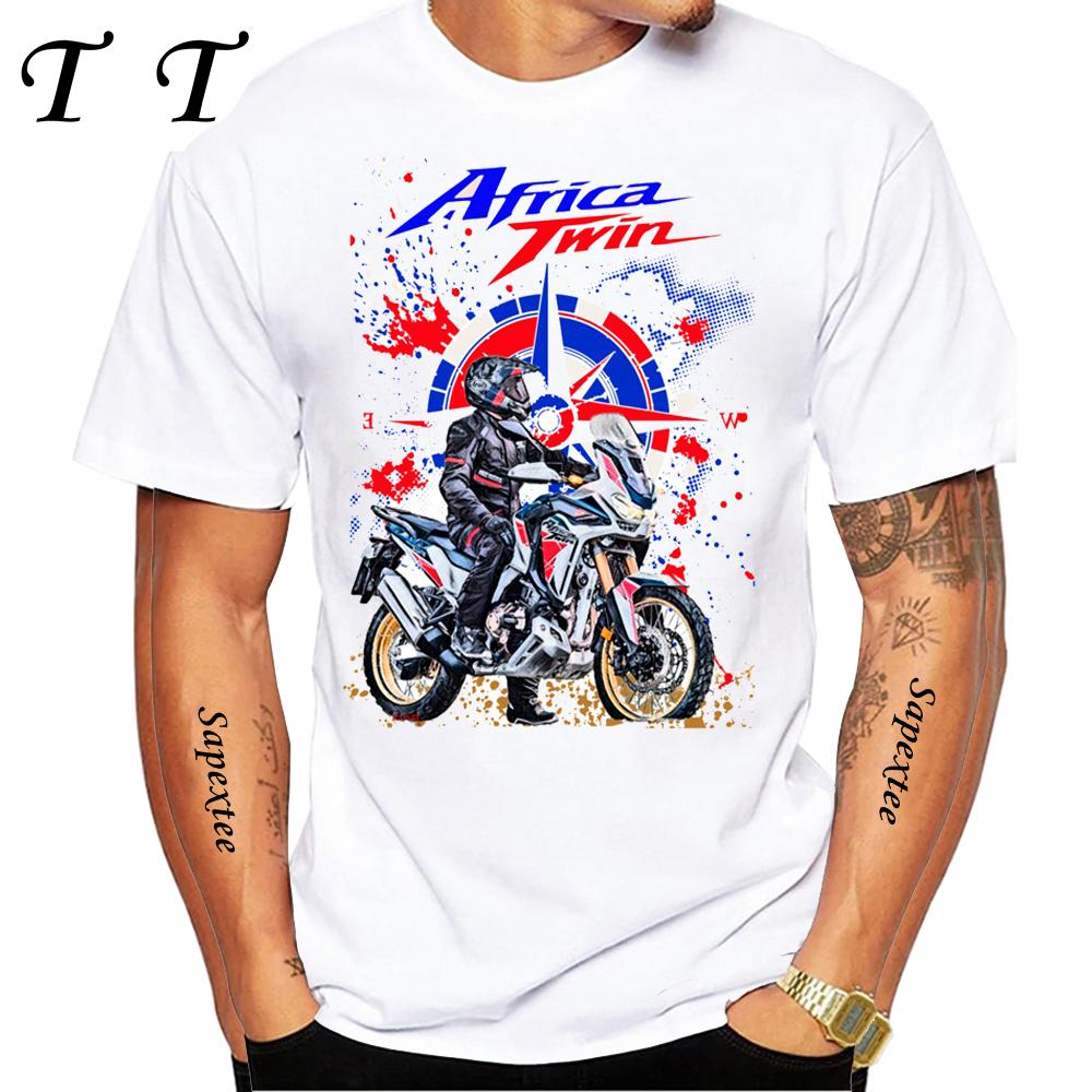 Africa Twin CRF1100 Motorcycle GS Adventure T-Shirt Men TShirt Moto Mountain Riding Sport Clothing Tops Hip Hop Boy Casual Tees