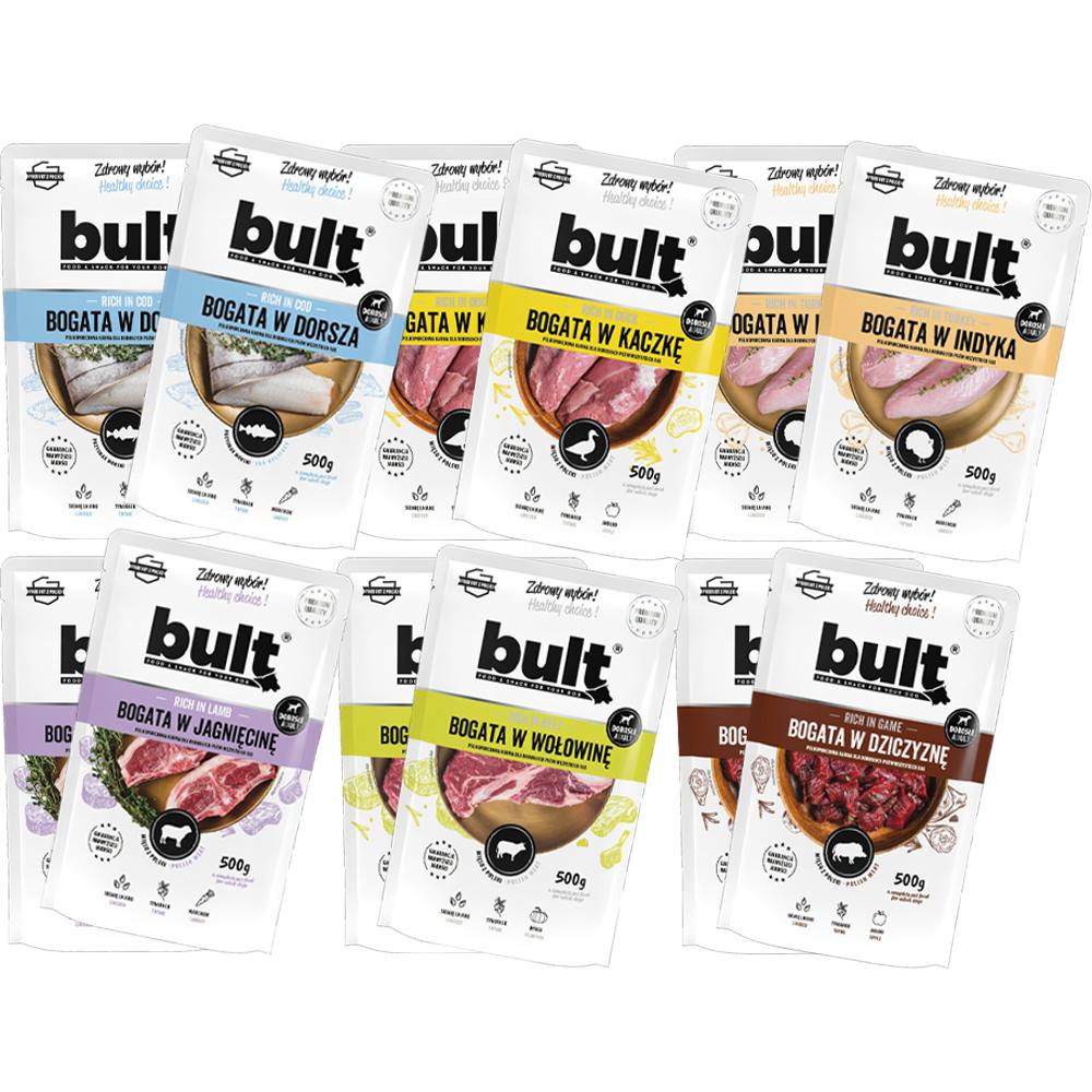 MOKRA KARMA DLA PSA BULT SASZETKA MIELONKA BOGATA W JAGNIĘCINĘ MIX 12x500G