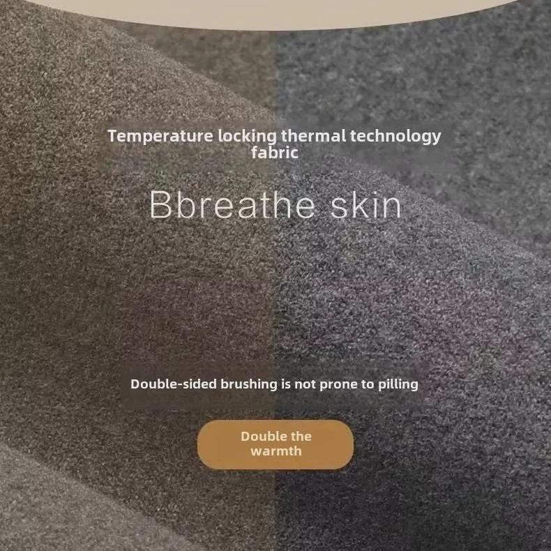 Men's Seamless Wool-Blend Thermal Pants with Knee Pads for Winter