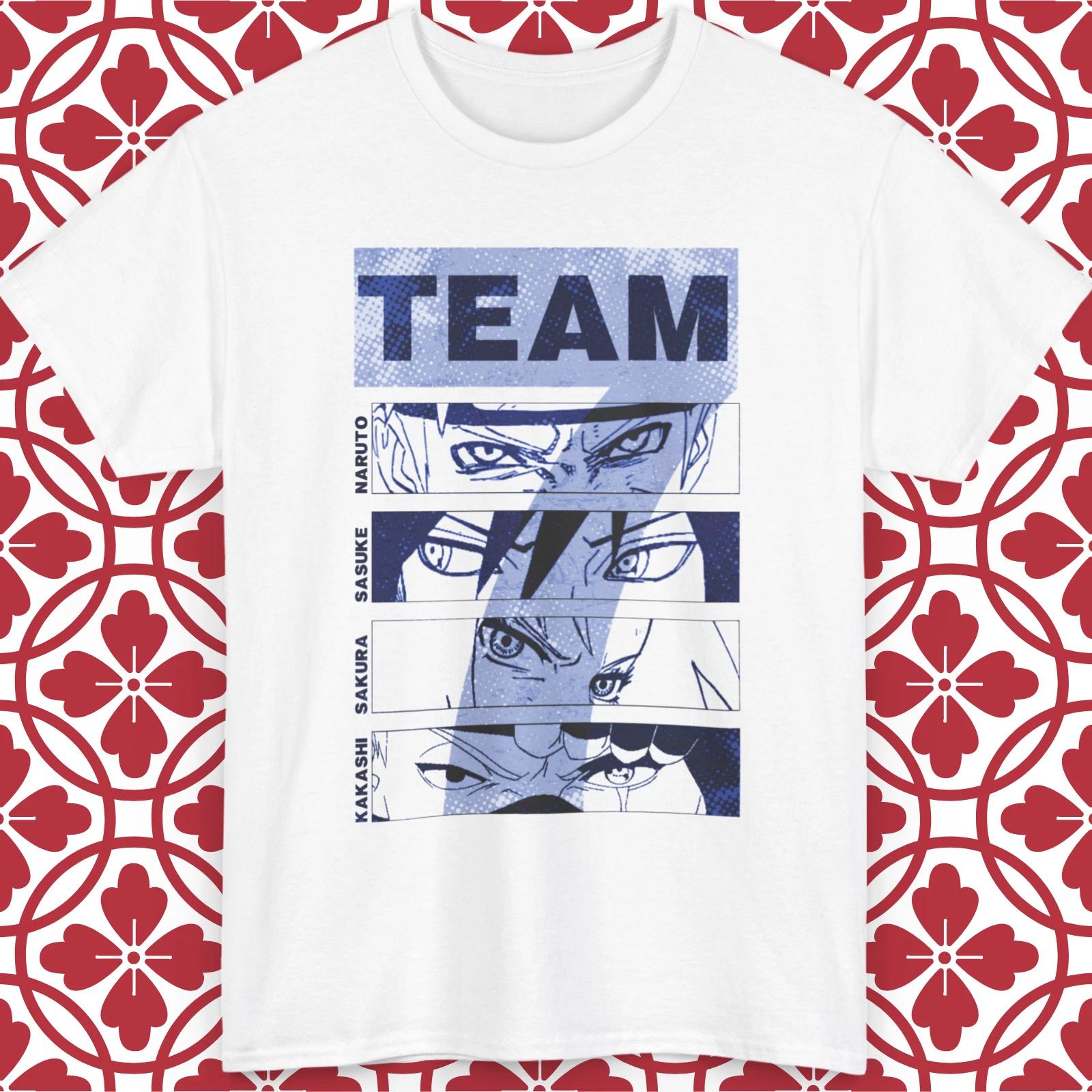 Naruto Anime TShirt Team 7 Sakura Kakashi Sasuke Unisex All Size Graphic XL