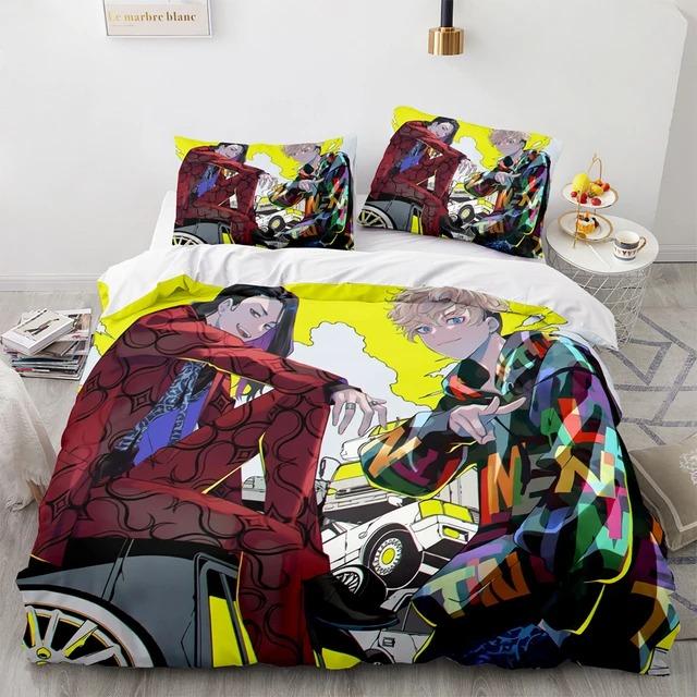 Anime Bedding Sets Tokyo Revengers USEuropeUK Size Quilt Bed Cover Pillow Case 2-3 Pieces Sets Adult Children Duvet Cover