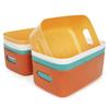 RAIN QUEEN Storage Baskets, Storage Boxes, Trinket Boxes, Polypropylene Cases, Set of 8, Multicolored, Small Item Organizers, Desktop Storage Cases wi