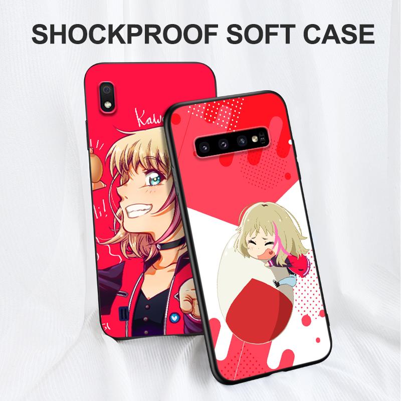 Black tpu Case For Samsung galaxy A6 A8 A9 2018 plus rika wonder egg kawai