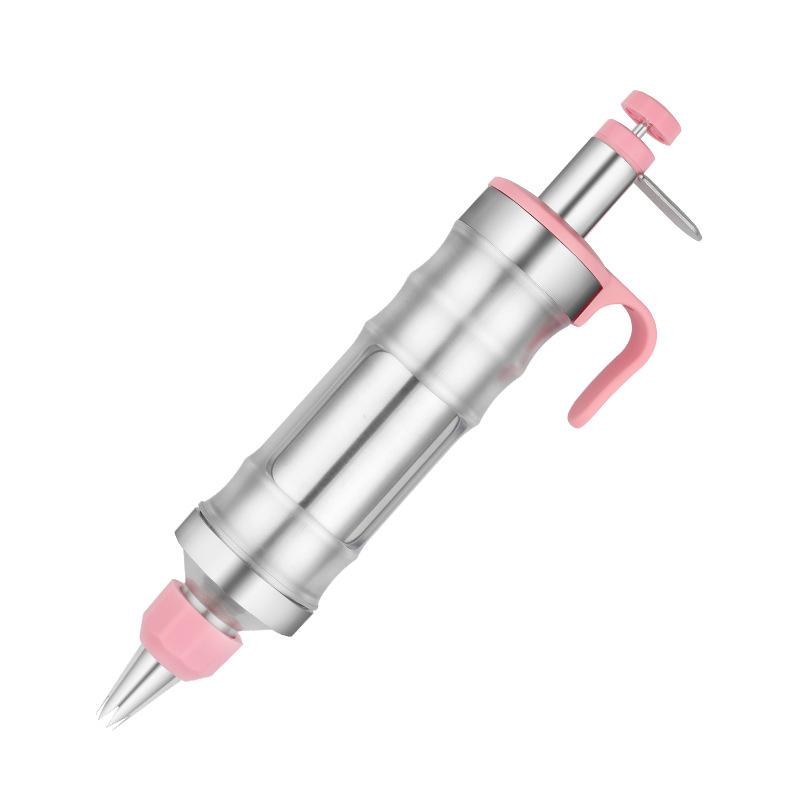 Stainless Steel Icing Gun Seamless Piping Nozzle Set Cake Cream Decorating Tool Baking DIY Kit