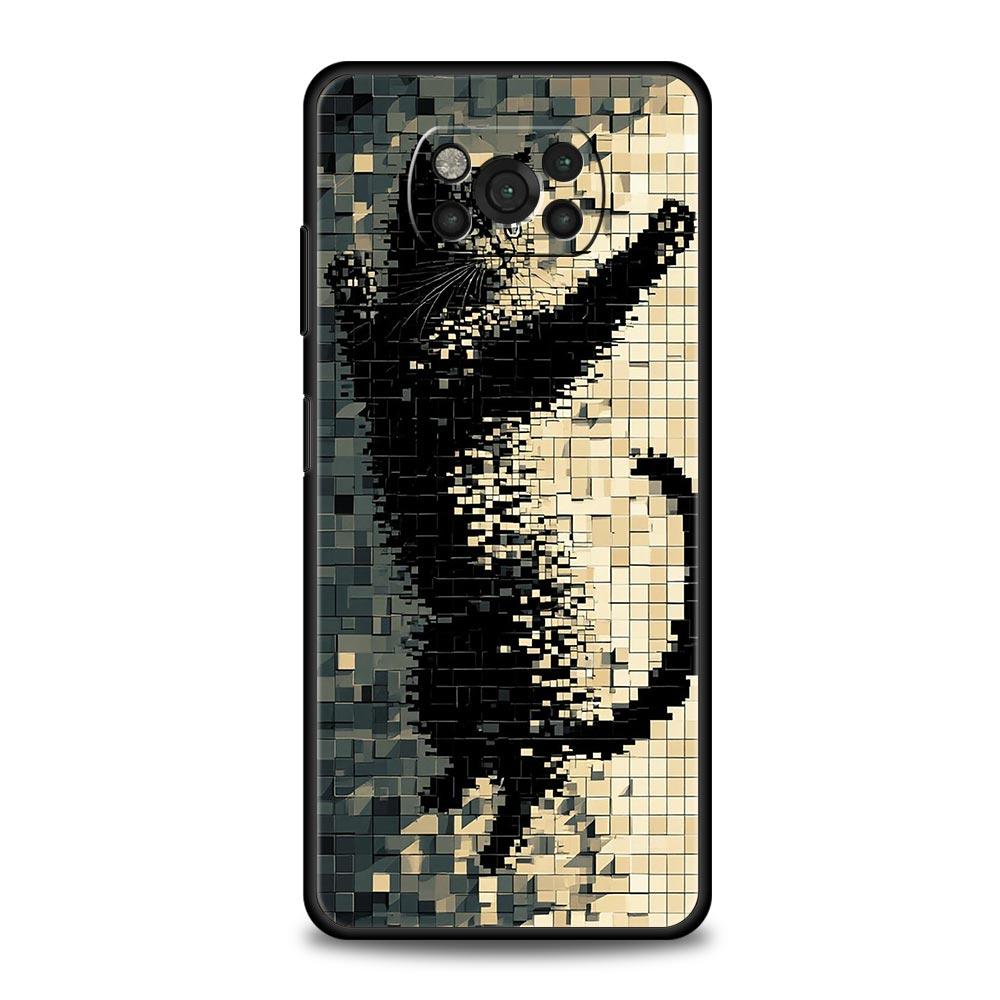 Cute Cat Phone Case Cover  for Xiaomi Poco F7 Ultra F6 F5 F4 F3 X6 X5 X4 X3 NFC C51 C55 M4 GT 5G Soft TPU Shell Fundas Capas Bag