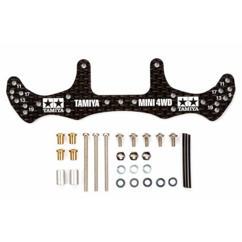 TAMIYA Mini 4WD Grade Up Parts Series No.499 GP.499 HG Carbon Rear Wide Stay 1.5mm 15499