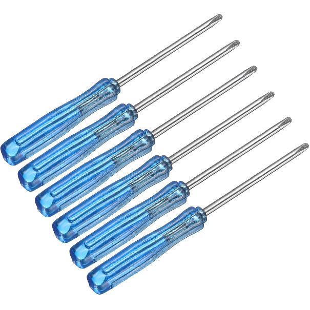 uxcell 6pcs Mini Phillips Screwdriver 2.0mm 65mm Length Micro Precision Cross Head Screw Driver with Non-Slip Handle for Watch Eyeglasses Electronics