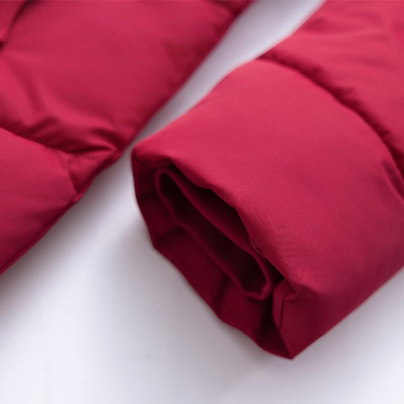 Elegant Middelaldrende Kvinne Vinterkåper Hette Casual Tykk Varm Lang Parkas Damejakker