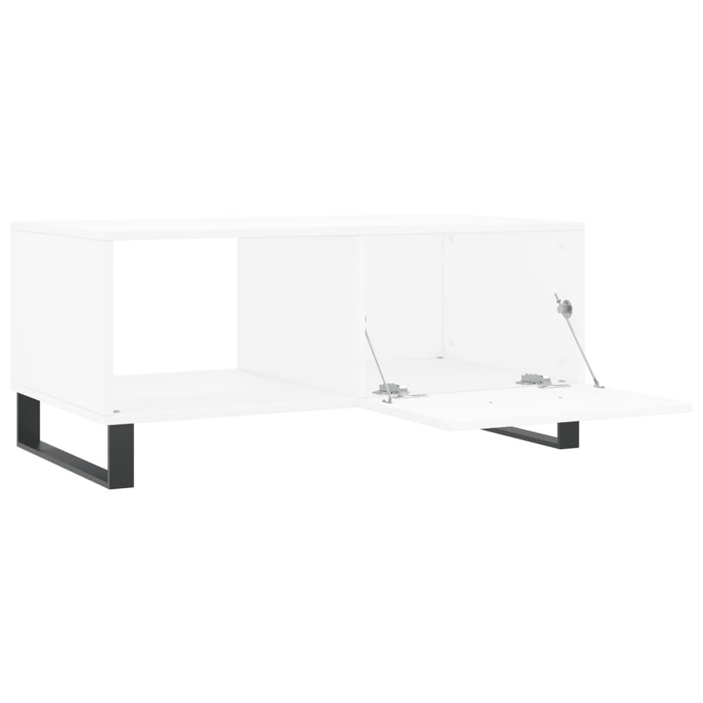  Coffee Table, White, 90x50x40 Cm, Wood-based Material
