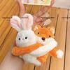 Authentic Fun Animal Hugging Stickers: Frog & Chick Best Friends Tree Plush Keychain Pendant